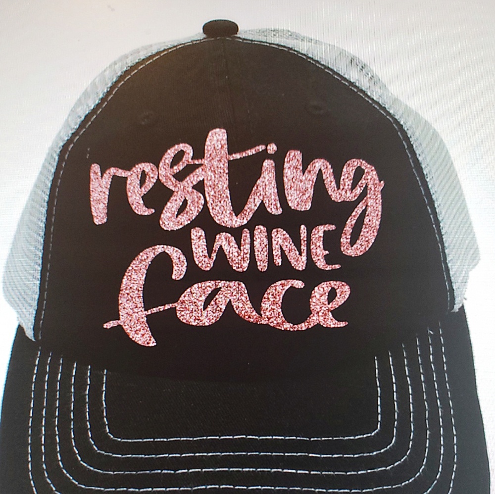 "Resting wine face" ball cap - hat